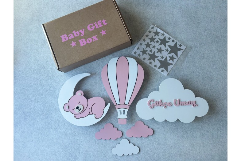 PinkLove 3'lü Lamba Bebek Hediye Kutusu